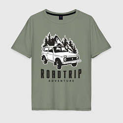 Футболка оверсайз мужская Niva roadtrip, цвет: авокадо