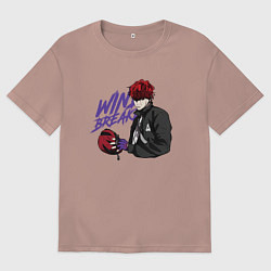 Футболка оверсайз мужская Vinny Hong, цвет: пыльно-розовый