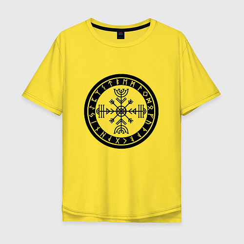 Мужская футболка оверсайз РУНЫ RUNES Z / Желтый – фото 1