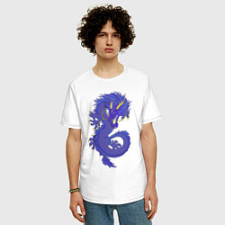 Футболка оверсайз мужская Blue dragon, цвет: белый — фото 2