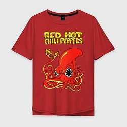 Футболка оверсайз мужская RED HOT CHILI PEPPERS, цвет: красный