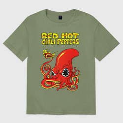 Футболка оверсайз мужская RED HOT CHILI PEPPERS, цвет: авокадо