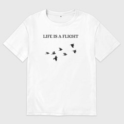 Футболка оверсайз мужская Полет, цвет: белый