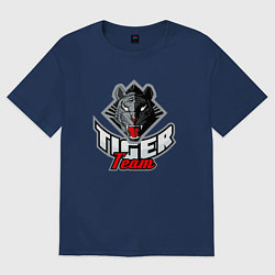 Футболка оверсайз мужская Tiger Team, цвет: тёмно-синий
