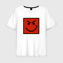 Футболка оверсайз мужская BON JOVI HAVE A NICE DAY SMILE LOGO, цвет: белый