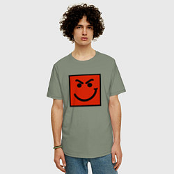Футболка оверсайз мужская BON JOVI HAVE A NICE DAY SMILE LOGO, цвет: авокадо — фото 2