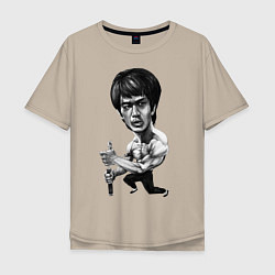 Футболка оверсайз мужская Bruce Lee, цвет: миндальный