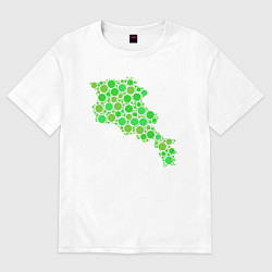 Футболка оверсайз мужская Green Armenia, цвет: белый