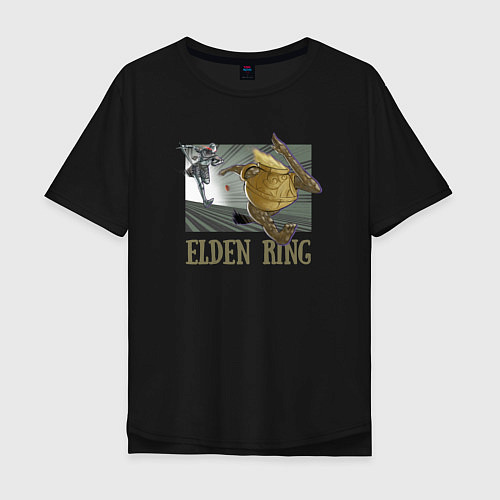 Мужская футболка оверсайз Elden Ring Pot Горшок / Черный – фото 1