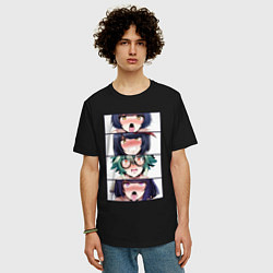 Футболка оверсайз мужская Genshin Impact Ahegao face, цвет: черный — фото 2