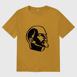 Футболка оверсайз мужская Ленин Владимир Ильич, цвет: горчичный