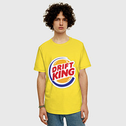 Футболка оверсайз мужская Drift король, цвет: желтый — фото 2