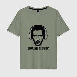 Футболка оверсайз мужская Dr House music, цвет: авокадо