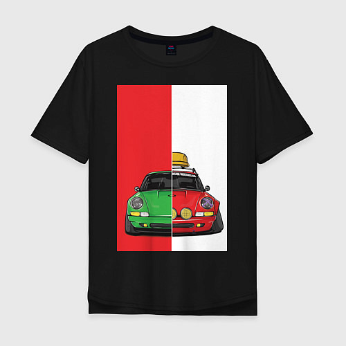 Мужская футболка оверсайз Concept car / Черный – фото 1