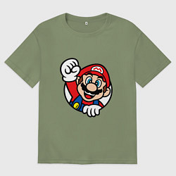Футболка оверсайз мужская MarioFace, цвет: авокадо
