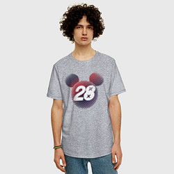 Футболка оверсайз мужская Logo Mickey 28, цвет: меланж — фото 2