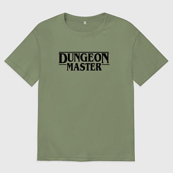 Футболка оверсайз мужская DUNGEON MASTER ГАЧИМУЧИ ЧЁРНЫЙ ЛОГО, цвет: авокадо