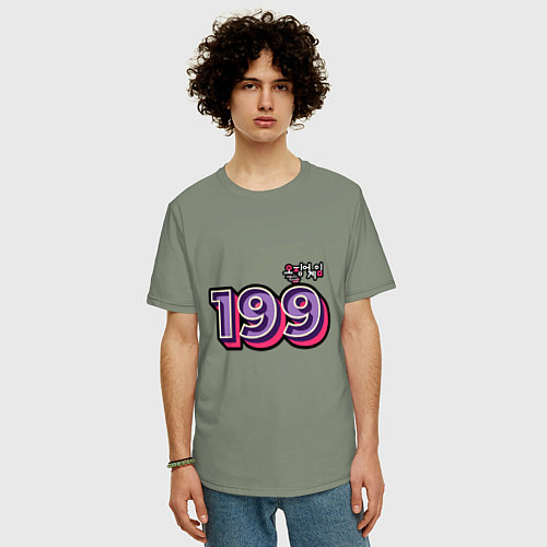 Мужская футболка оверсайз Игрок - 199 / Авокадо – фото 3