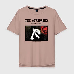 Футболка оверсайз мужская The Offspring out of control, цвет: пыльно-розовый