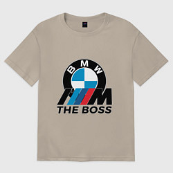 Футболка оверсайз мужская BMW BOSS, цвет: миндальный