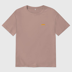 Футболка оверсайз мужская ALKATRAZZ ORANGE LOGO, цвет: пыльно-розовый