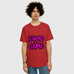 Футболка оверсайз мужская Squid Game Pinker, цвет: красный — фото 2