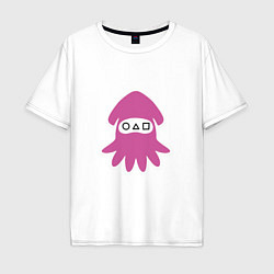 Футболка оверсайз мужская Squid Pink, цвет: белый