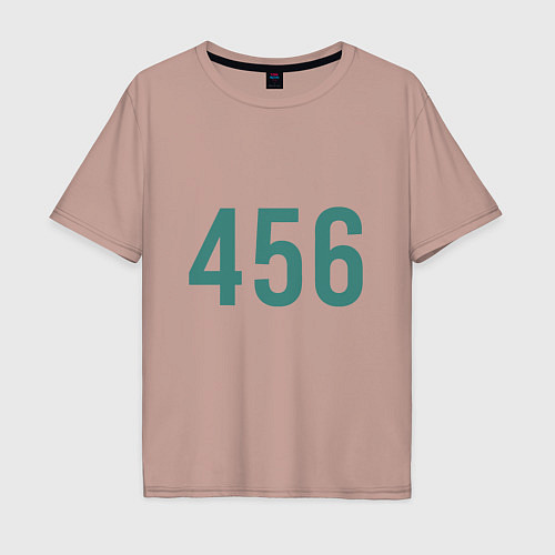 Мужская футболка оверсайз Игрок 456 / Пыльно-розовый – фото 1