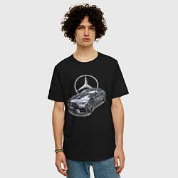 Футболка оверсайз мужская Mercedes AMG motorsport, цвет: черный — фото 2