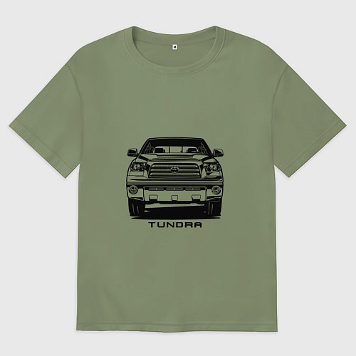 Мужская футболка оверсайз Тойота Тундра / Авокадо – фото 1