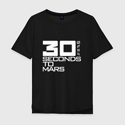 Футболка оверсайз мужская 30 Seconds To Mars logo, цвет: черный