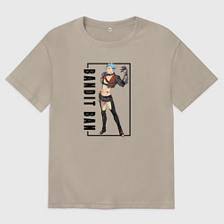 Футболка оверсайз мужская Бандит Бан Семь смертных грехов, цвет: миндальный