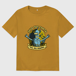 Футболка оверсайз мужская Bendеr, цвет: горчичный