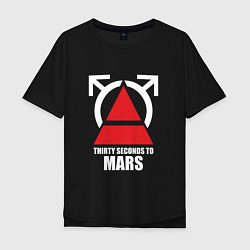 Футболка оверсайз мужская 30 Seconds To Mars Logo, цвет: черный