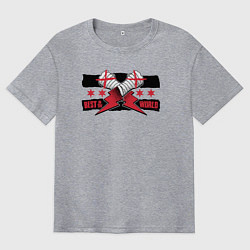 Футболка оверсайз мужская CM Punk AEW BITW, цвет: меланж