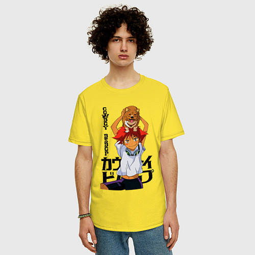 Мужская футболка оверсайз Ein & Ed / Желтый – фото 3
