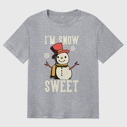 Футболка оверсайз мужская Snowman, цвет: меланж