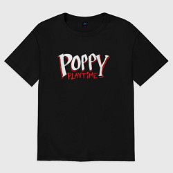 Футболка оверсайз мужская Poppy Playtime: Logo, цвет: черный