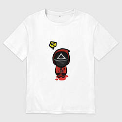 Футболка оверсайз мужская Squid Game Death, цвет: белый