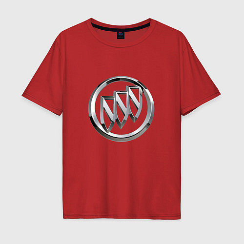Мужская футболка оверсайз Buick Big Logo / Красный – фото 1
