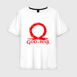 Мужская футболка оверсайз GOD OF WAR RED LOGO RAGNAROK