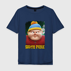 Футболка оверсайз мужская Eric Cartman 3D South Park, цвет: тёмно-синий
