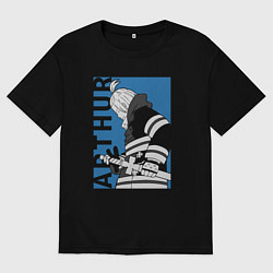 Футболка оверсайз мужская Король рыцарь Артур, цвет: черный