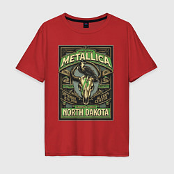 Мужская футболка оверсайз Metallica - North Dakota playbill