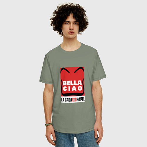 Мужская футболка оверсайз La Casa De Papel Series / Авокадо – фото 3