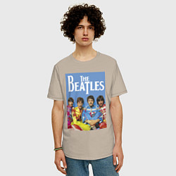 Футболка оверсайз мужская The Beatles - world legend!, цвет: миндальный — фото 2