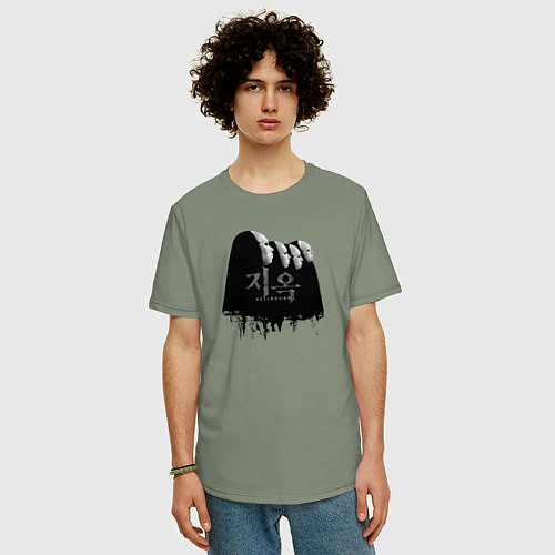 Мужская футболка оверсайз Спонсоры Hellbound / Авокадо – фото 3