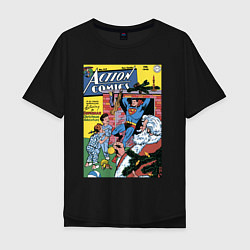 Футболка оверсайз мужская Обложка Action Comics 117, цвет: черный