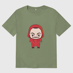 Футболка оверсайз мужская Money Heist Boy, цвет: авокадо