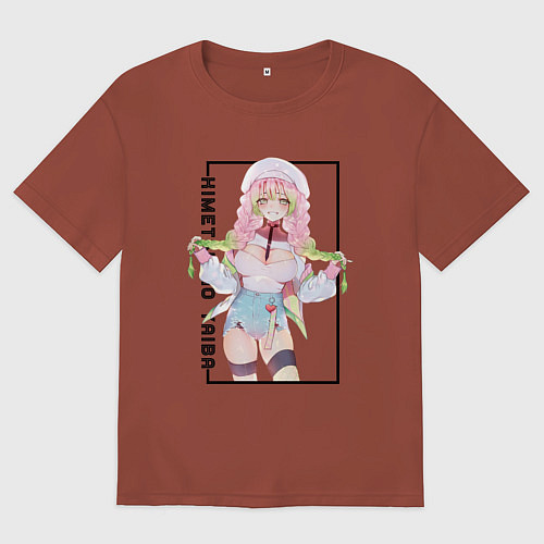 Мужская футболка оверсайз Мицури Канродзи Клинок, рассекающий демонов / Кирпичный – фото 1